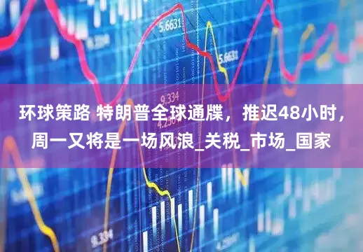环球策路 特朗普全球通牒，推迟48小时，周一又将是一场风浪_关税_市场_国家